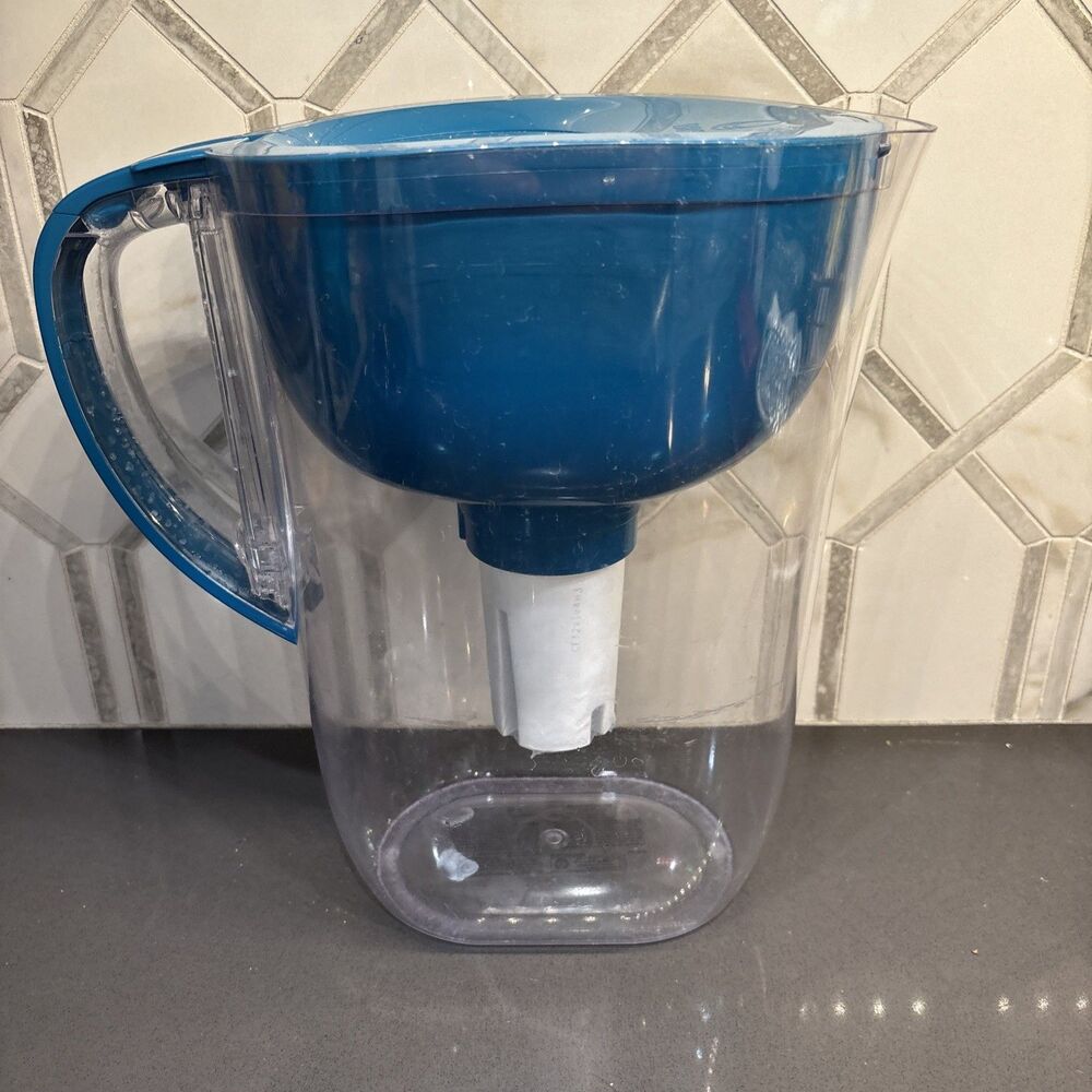 Brita Large 10 Cup Water Filter Pitcher - Aqua Blue With New Unopened Filter